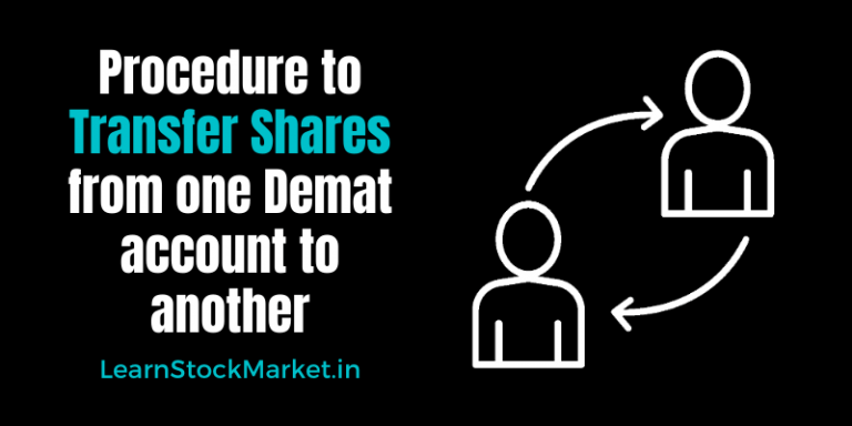 Procedure Transfer Shares From One Demat Account To Another