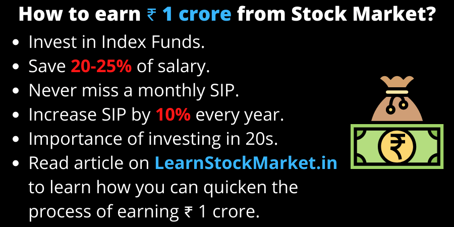 How To Earn 1 Crore From The Stock Market